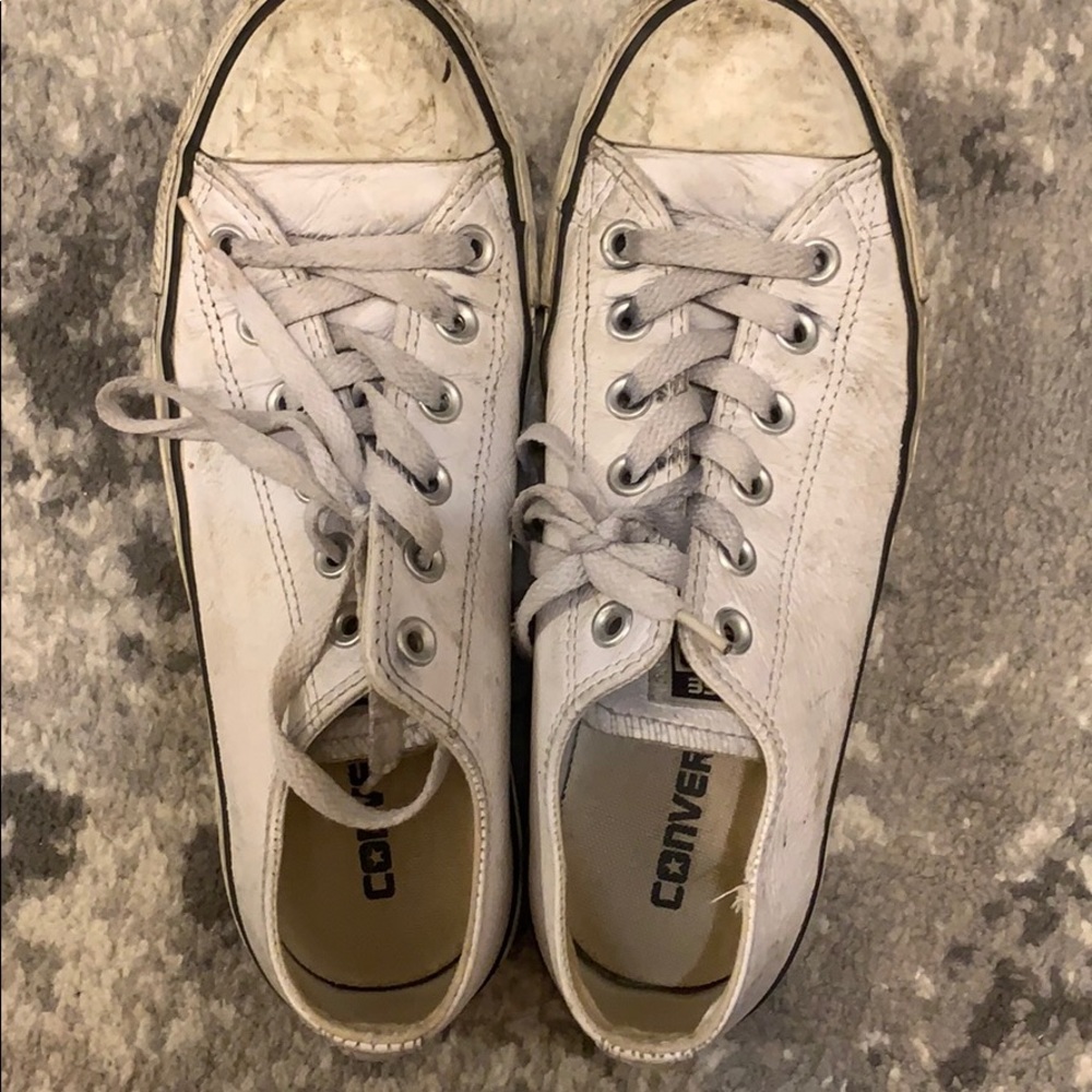 White leather converse